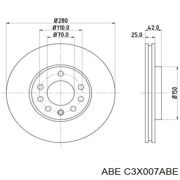 Купити C3X007ABE ABE Ротор гальмівний