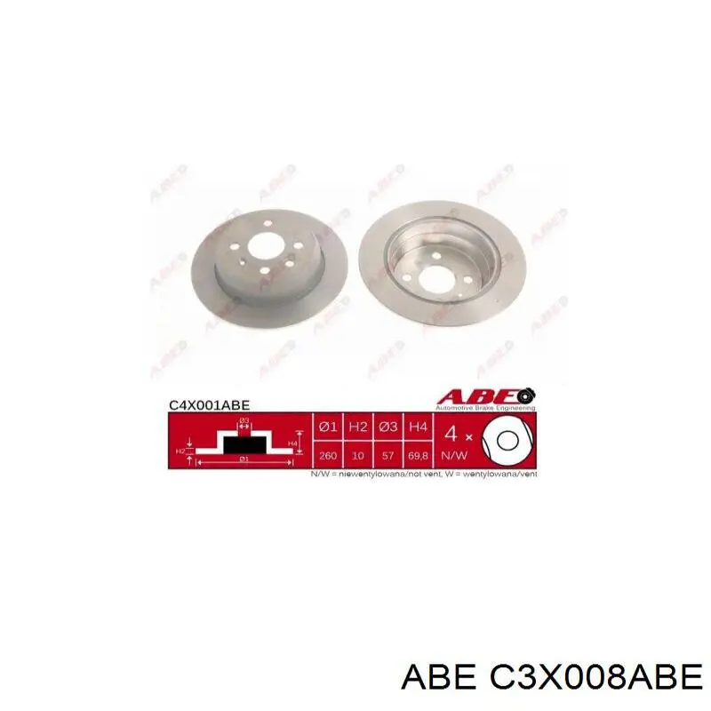 Купити C3X008ABE ABE Ротор гальмівний