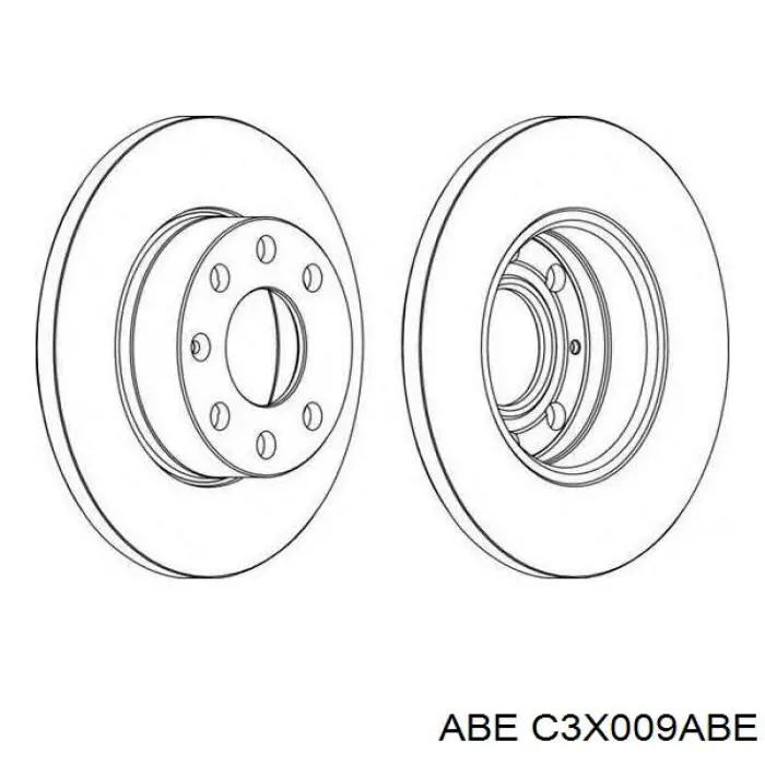 C3X009ABE ABE диск гальмівний передній