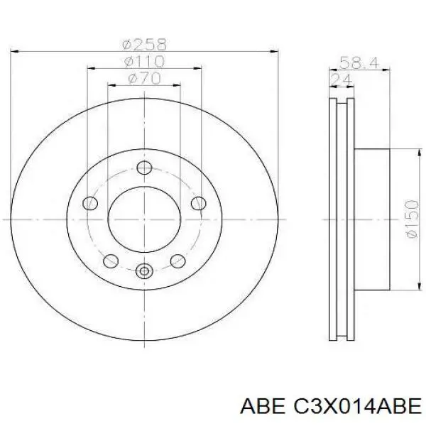 569039 Opel Гальмо дискове переднє