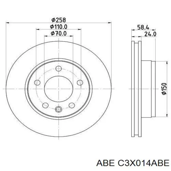 Диск гальмівний передній Opel 569039