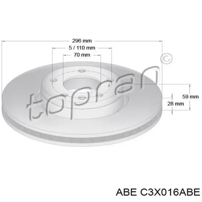 Купити C3X016ABE ABE Ротор гальмівний