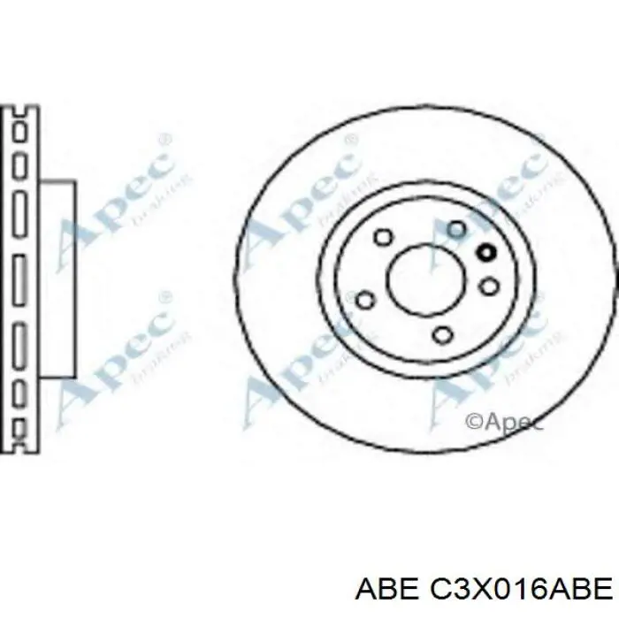 Диск гальмівний передній ABE C3X016ABE