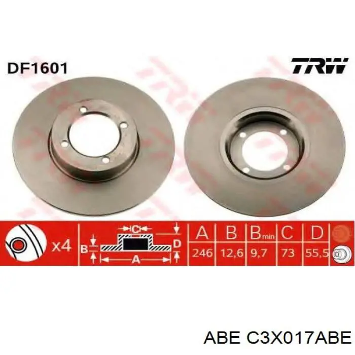 Диск переднього гальма Opel 9280751 ціна, від 23.55 USD