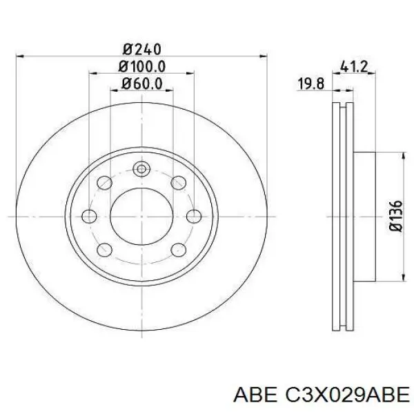 Гальмівні диски передні C3X029ABE ABE