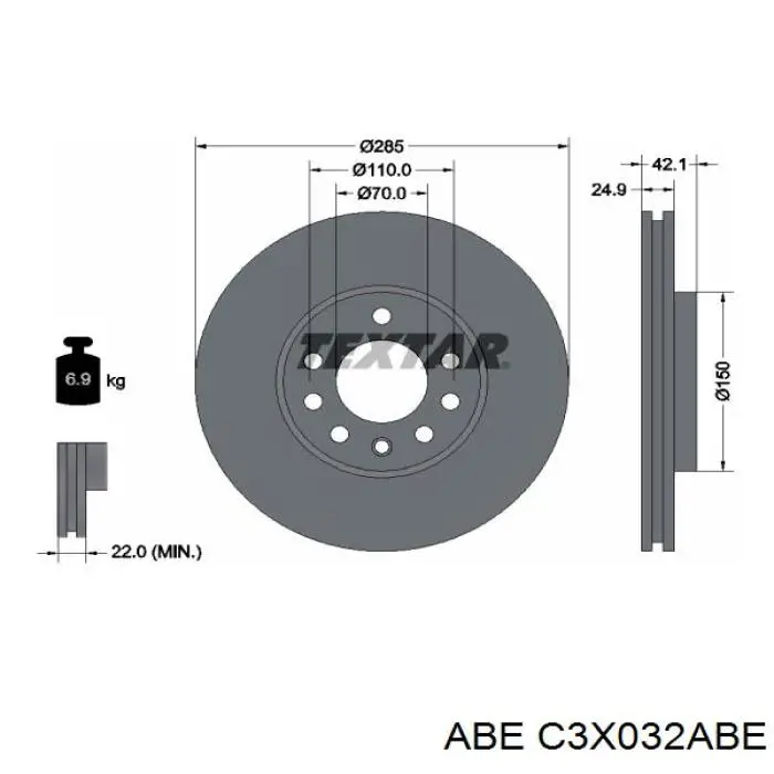 Купити C3X032ABE ABE Ротор гальмівний