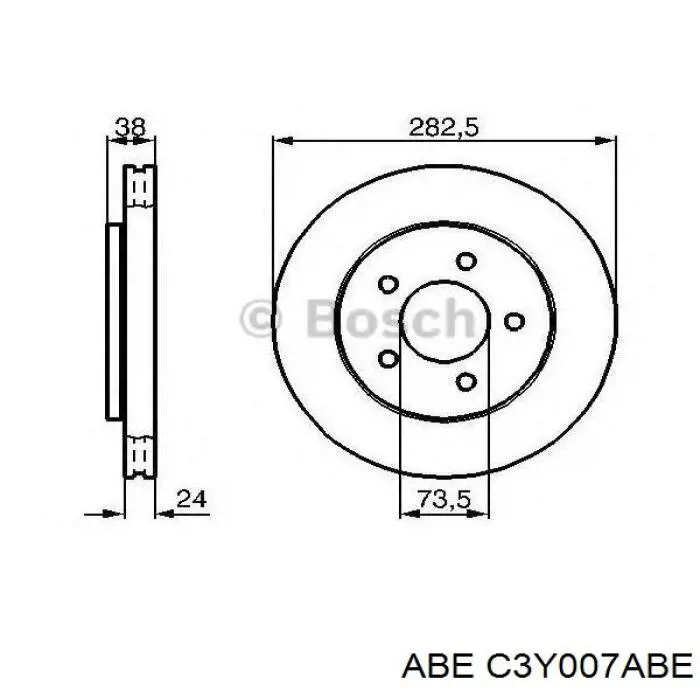 C3Y007ABE ABE диск гальмівний передній