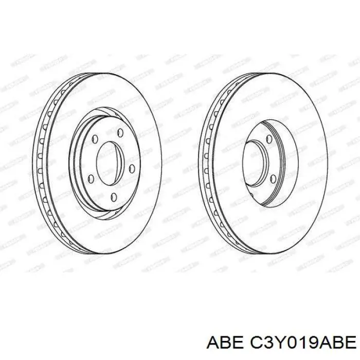 Диск гальмівний передній ABE C3Y019ABE