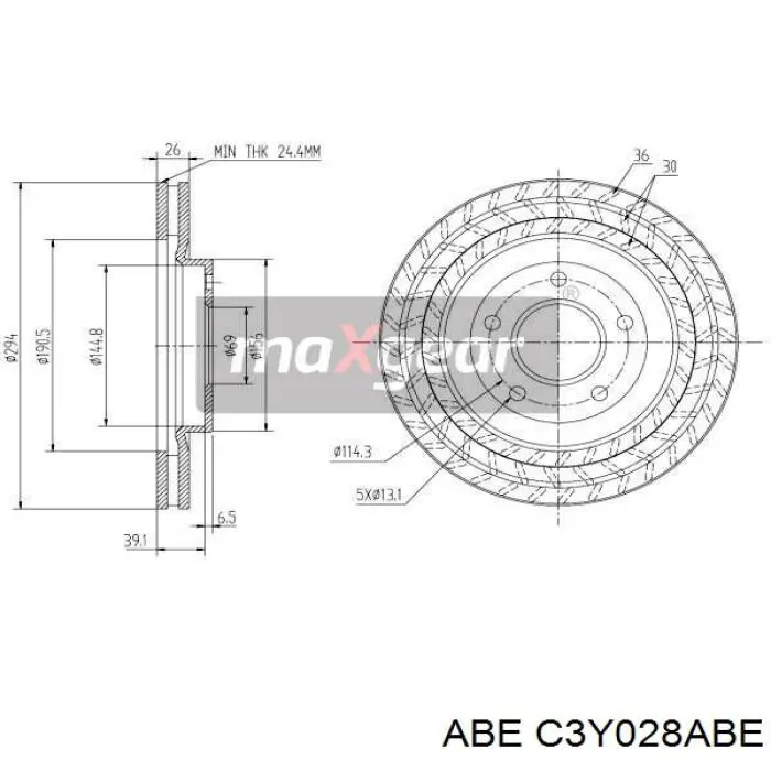 Купити C3Y028ABE ABE Ротор гальмівний