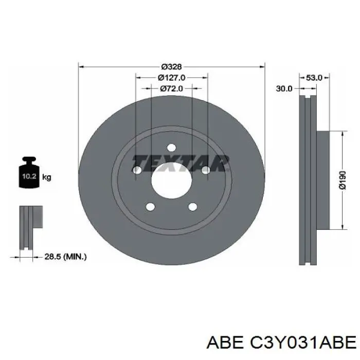 Гальмівні диски передні C3Y031ABE ABE