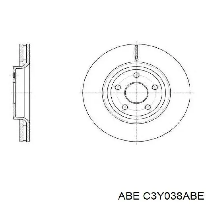 Диск гальмівний передній C3Y038ABE ABE