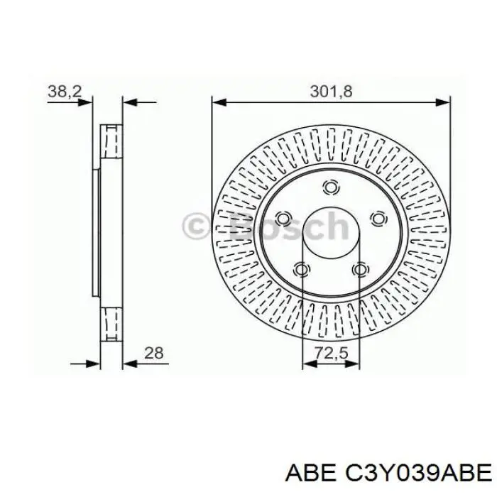 Гальмівні диски передні C3Y039ABE ABE