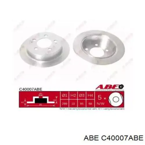 C40007ABE ABE Дискові гальма