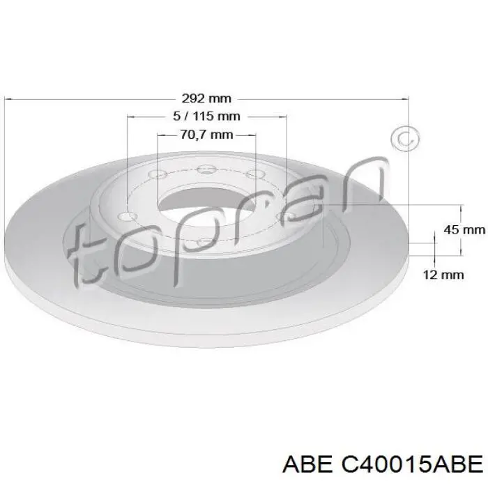 Гальмівні диски C40015ABE ABE