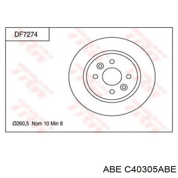 Задні дискові гальма ABE C40305ABE ціна, від 23.10 USD