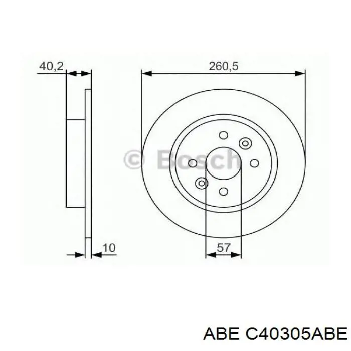 Гальмівні диски C40305ABE ABE