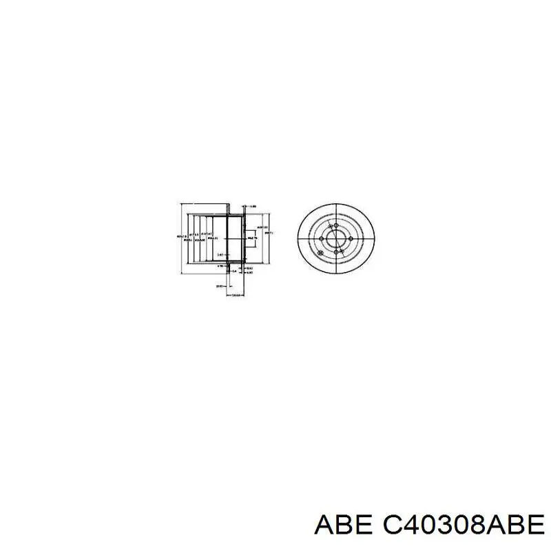 Гальмівні диски C40308ABE ABE
