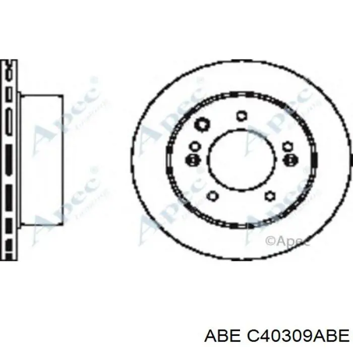 Диск гальмівний задній ABE C40309ABE