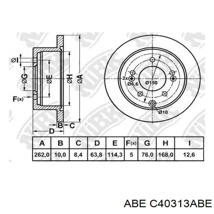 C40313ABE ABE Дискові гальма