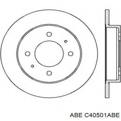 Диск гальмівний задній ABE C40501ABE