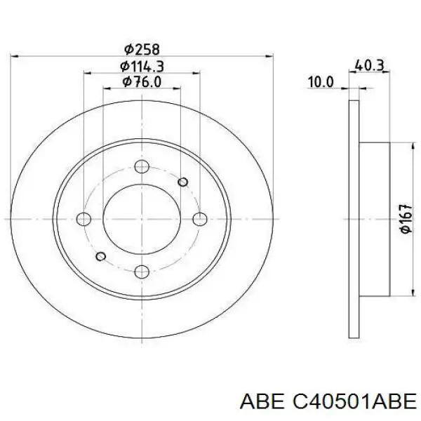 Гальмівні диски C40501ABE ABE
