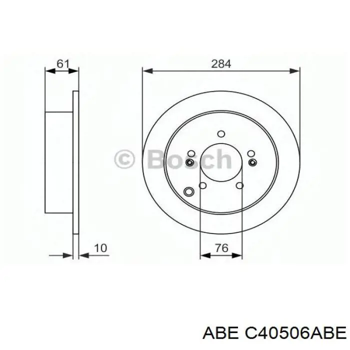 C40506ABE ABE диск гальмівний задній