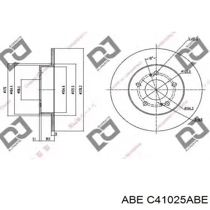 Купити C41025ABE ABE Диск заднього гальма