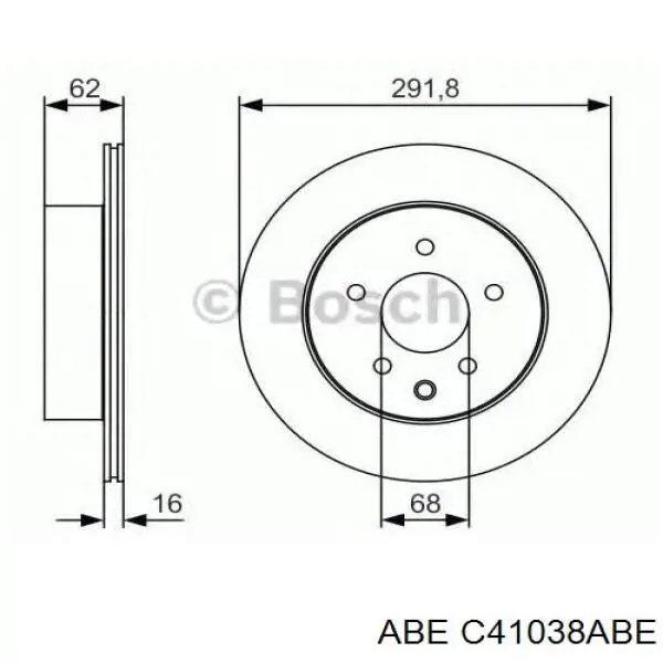 Гальмівні диски C41038ABE ABE