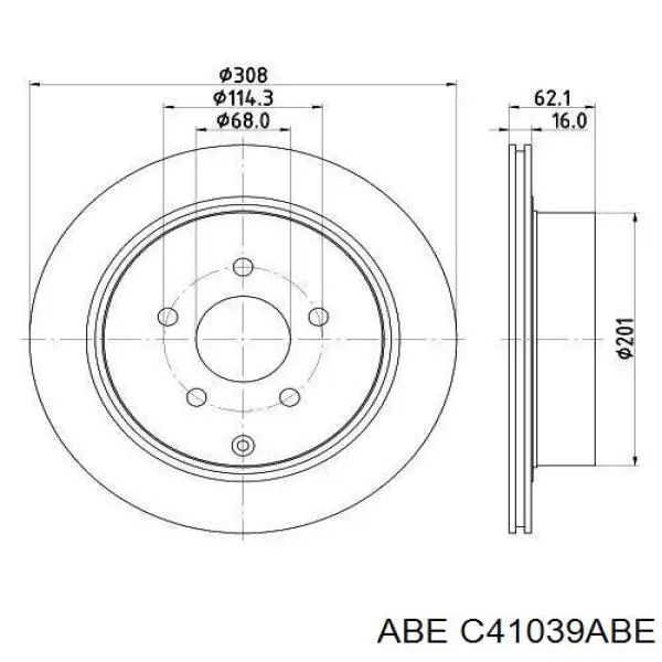 Задні дискові гальма ABE C41039ABE ціна, від 32.96 USD