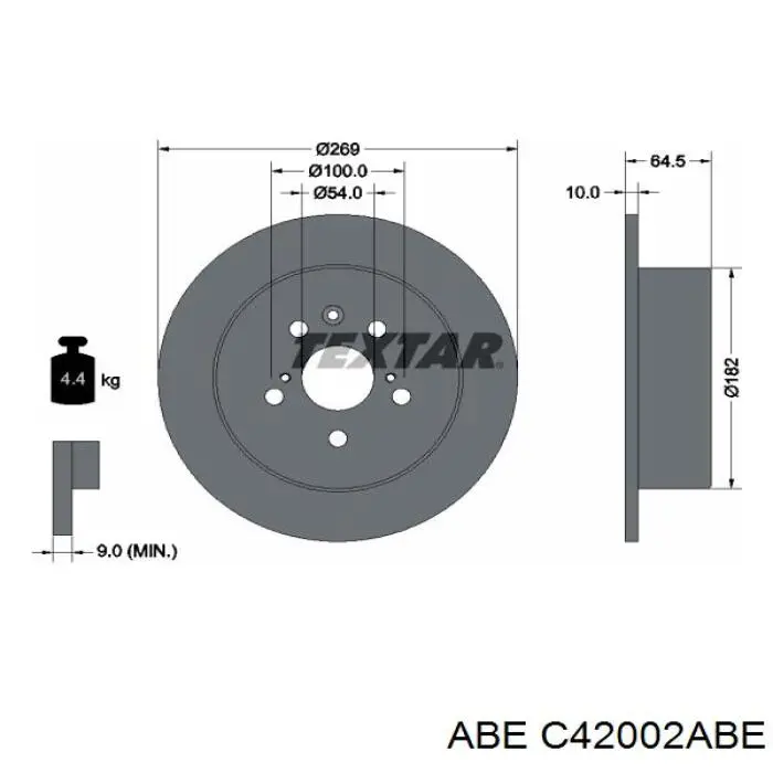 Купити C42002ABE ABE Диск заднього гальма