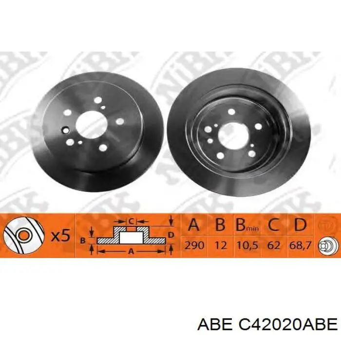 Гальмівні диски C42020ABE ABE