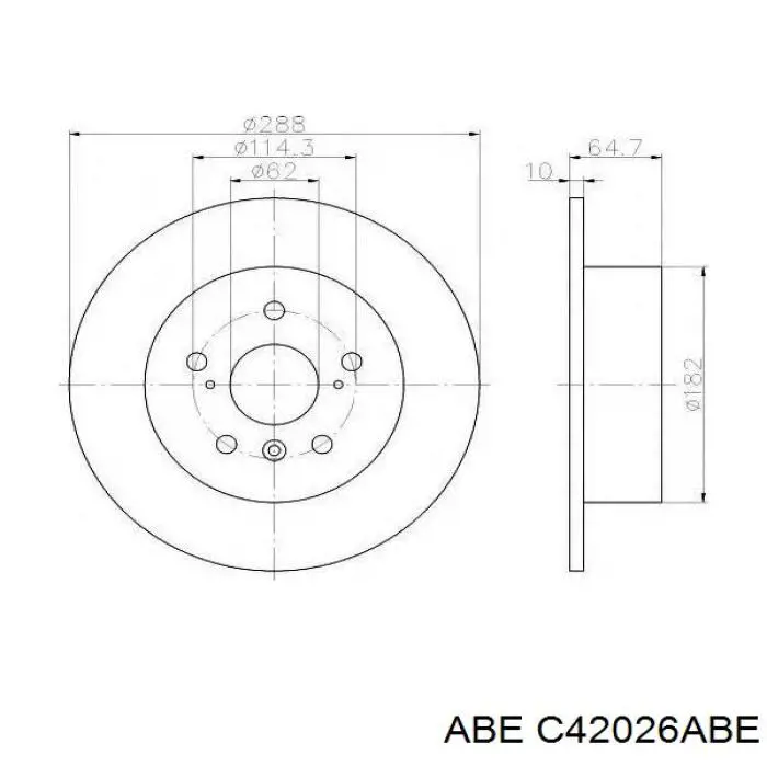 Гальмівні диски C42026ABE ABE