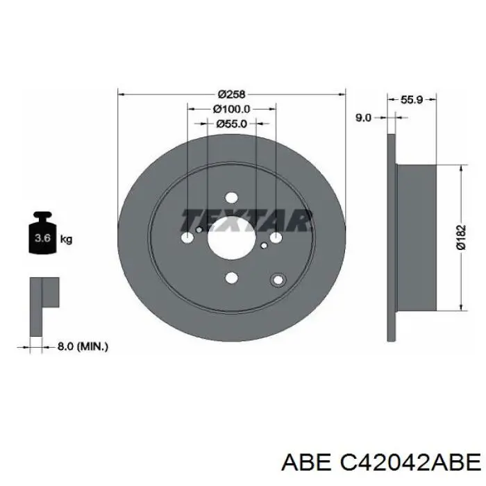 Гальмівні диски C42042ABE ABE