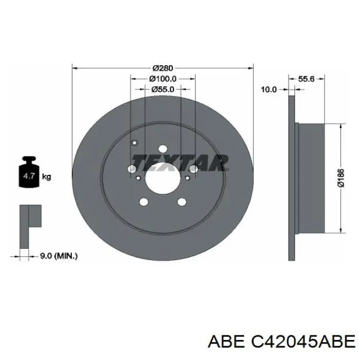 Гальмівні диски C42045ABE ABE