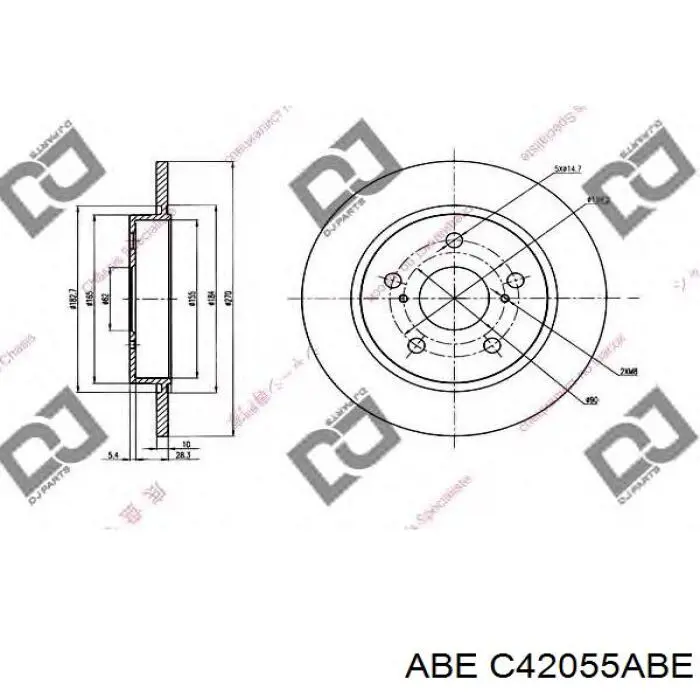 Гальмівні диски C42055ABE ABE