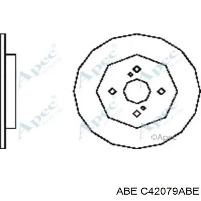 Купити C42079ABE ABE Диск заднього гальма