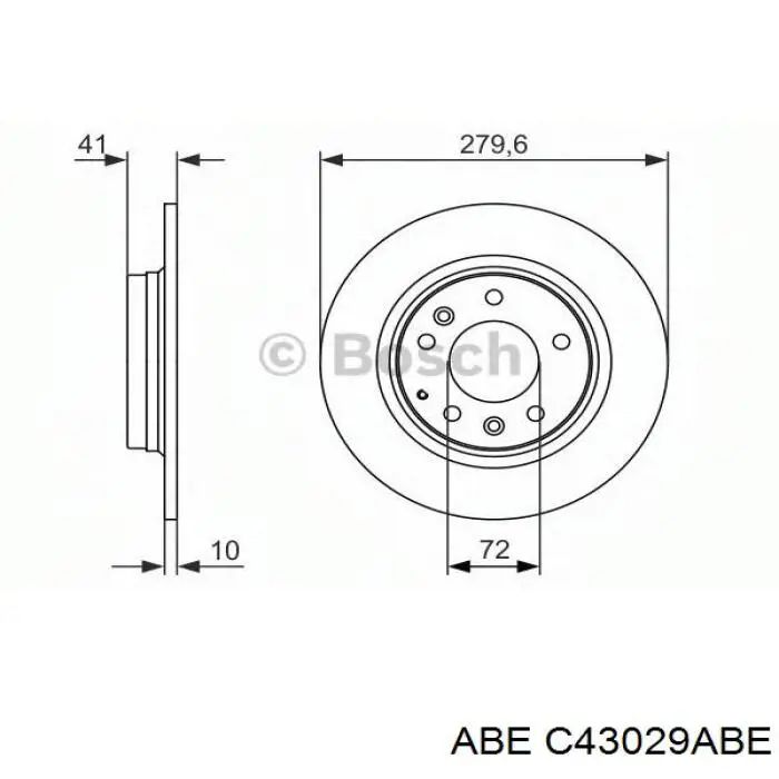 Диск гальмівний задній ABE C43029ABE