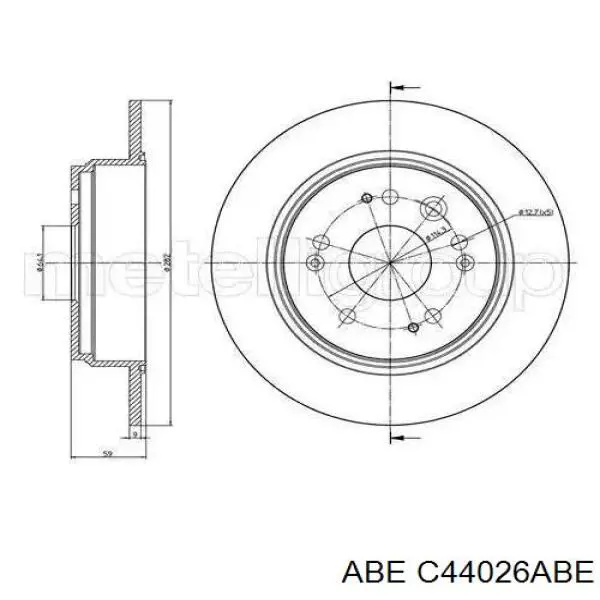Задні дискові гальма ABE C44026ABE ціна, від 25.13 USD