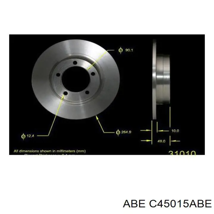 Гальмівні диски C45015ABE ABE