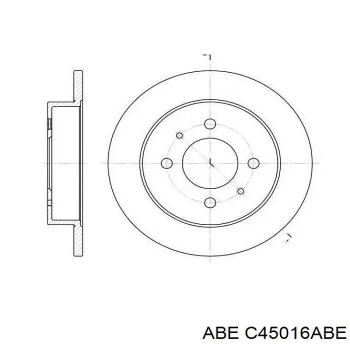 Купити C45016ABE ABE Диск заднього гальма