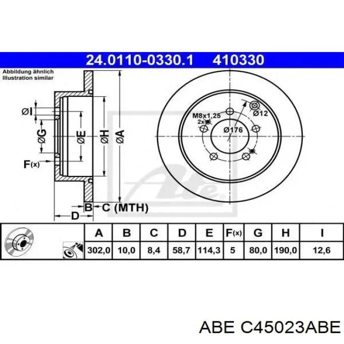C45023ABE ABE Дискові гальма