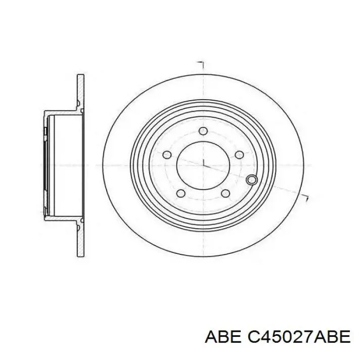 Диск гальмівний задній ABE C45027ABE