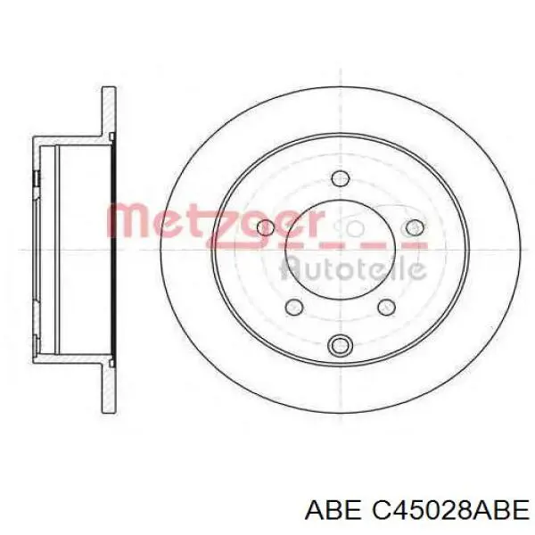 Купити C45028ABE ABE Диск заднього гальма