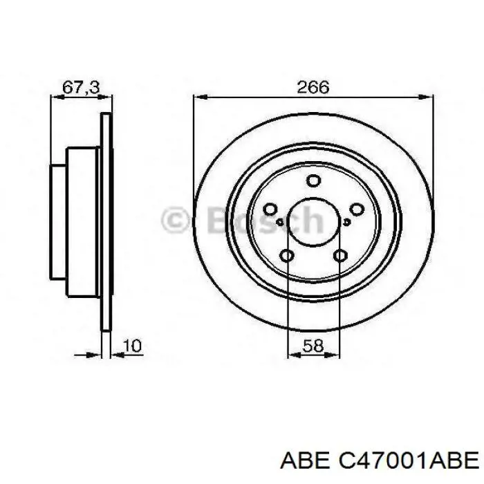 Купити C47001ABE ABE Диск заднього гальма