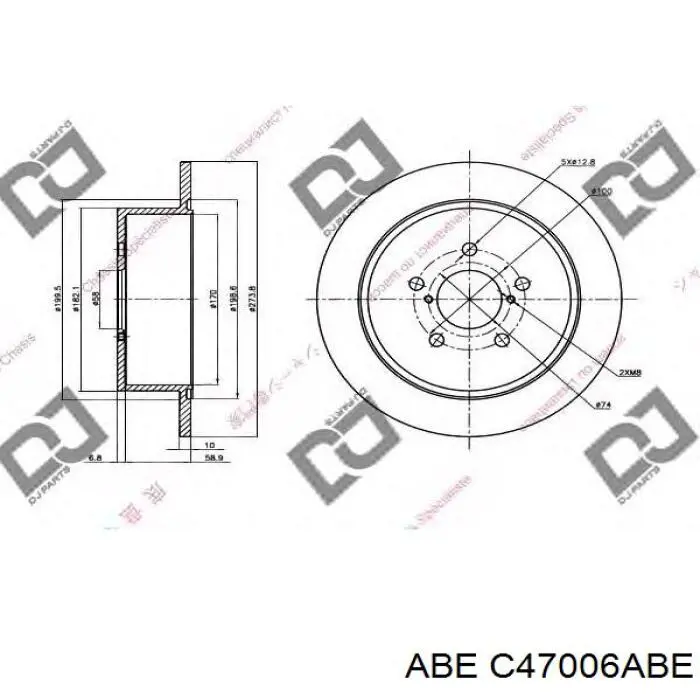 Задні дискові гальма ABE C47006ABE ціна, від 26.79 USD
