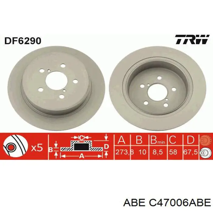 Гальмівні диски C47006ABE ABE