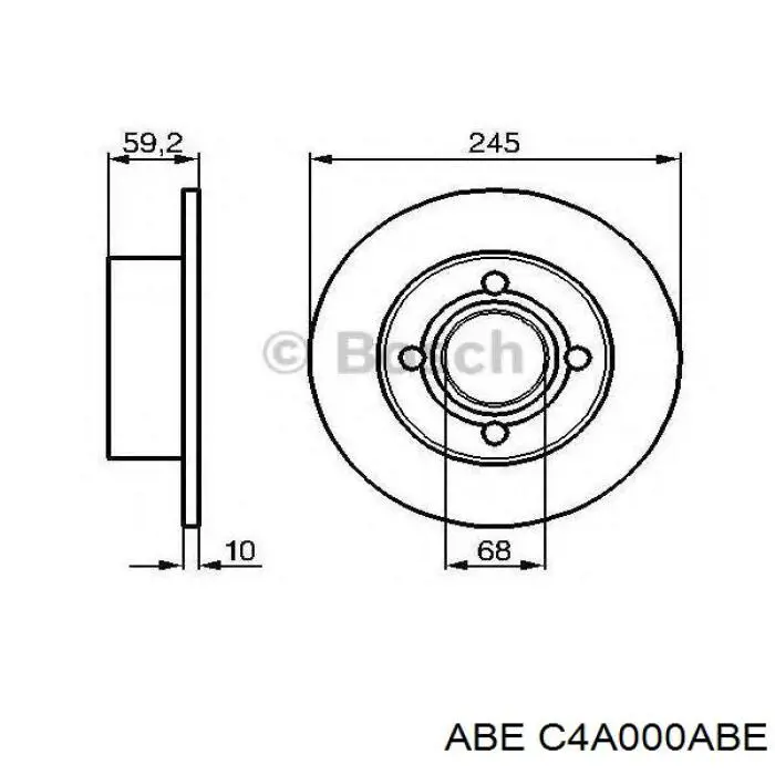 Диск гальмівний задній ABE C4A000ABE