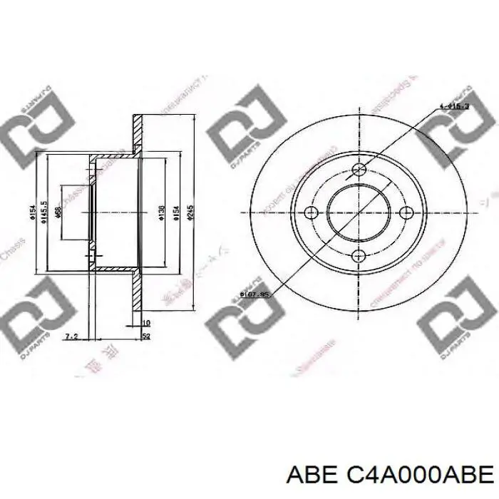 Задні дискові гальма ABE C4A000ABE ціна, від 19.30 USD
