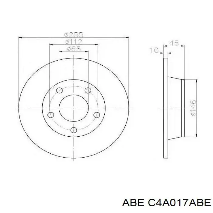 Задні дискові гальма ABE C4A017ABE ціна, від 20.58 USD
