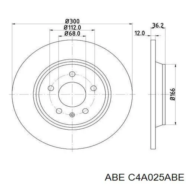 Купити C4A025ABE ABE Диск заднього гальма
